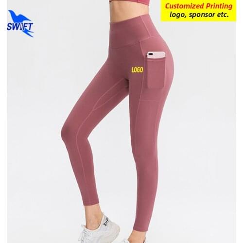 Push Up High Waist Naked Feeling Running Tights Women Quick Dry Sportswear Leggings Seamless Gym Fitness Yoga Pants Customized