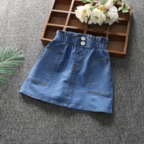 Girls skirt summer Denim girls cake mini pettiskirt suitable for 1-6 years old