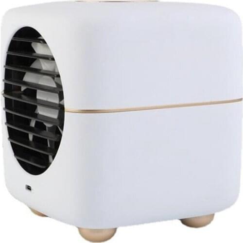 Mini Spray Cooling Air Conditioner USB Portable Air Cooler Fan Desktop Humidifier Purifier for Office Bedroom ,White
