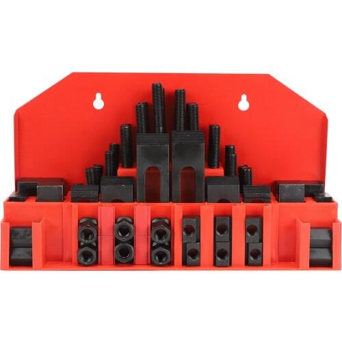 58Pcs T-Slot Clamp Kit Hardened Combined Press Plate for Lathe Milling Machine M10 Power Tool Accessories
