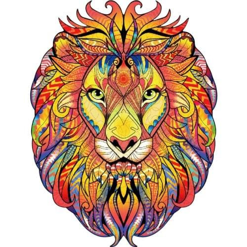 Unique Wooden Puzzles Lion Animal Shapes Wooden Jigsaw Puzzle For Adults Children Educational Toys Puzzles Games DIY Crafts Gift