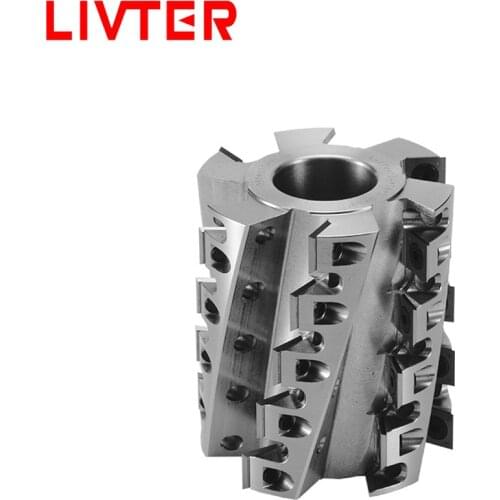 LIVTER 125mm wood helical cutterheads with carbide inserts spiral cutter head for thickness jointer planer spindle moulder