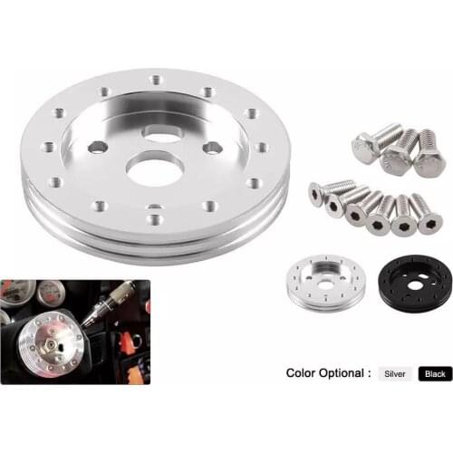 0.5" Hub for 6 Hole Steering Wheel to fit Grant APC 3 Hole Adapter Boss Kit Black/sliver