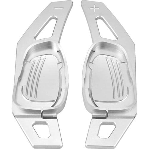Top!-Car Steering Wheel Shift Paddle Shifter Extended Shifter for A5 S3 S5 S6 SQ5 RS3 RS6 RS7 Silver
