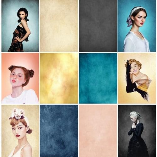 Vintage Gradient Solid Color Photography Backdrops Props Brick Wall Wooden Floor Baby Portrait Photo Backgrounds 210125MB-55