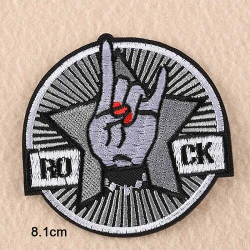 Punk Music Rock Hand Iron on Embroidered Clothes Patch For Clothing Man Women