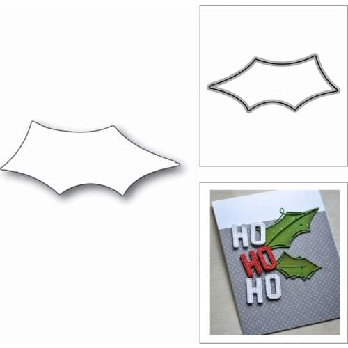 2020 New Christmas Large Holly Leaf Outline Metal Cutting Dies for Scrapbooking and Card Making Decor Embossing Craft No Stamps