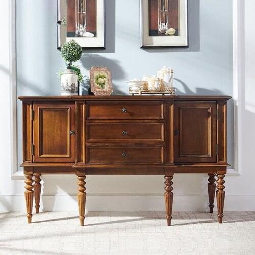 American solid wood sideboard cabinet wall tea cabinet simple European style porch storage cabinet dining room cabinet kitchen s