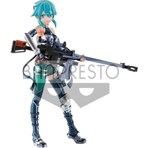 16cm BANDAI Sword Art Online Asada Shino SAO GGO Anime characters Action PVC Collection Model Toy Anime Figure Toys For Kids