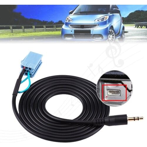Car Aux Adapter Cable 3.5mm Plug Car AUX Audio Cable Adapter For Benz Smart 450 Car-Styling
