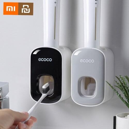 Xiaomi Youpin Waterproof Automatic Toothpaste Dispenser Bathroom Accessories Toothpaste Squeezer Toothbrush Holder Wall Mount