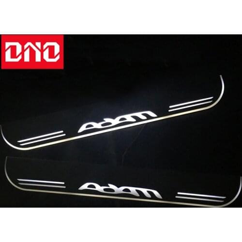 DNO 2PCS Trim Pedal LED Car Light For Opel Adam 2013 - 2017 2018 Door Sill Scuff Plate Pathway Moving Acrylic Welcome Lamp