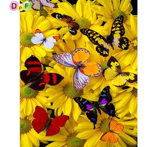 DPF diamond painting cross stitch Color butterfly DIY full square diamond embroidery mosaic home decor gifts kits handwork