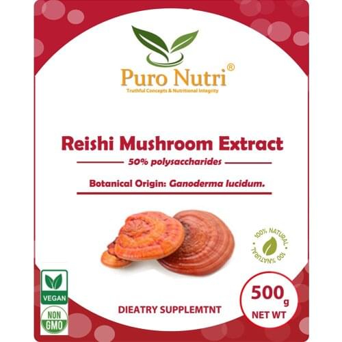 Reishi Mushroom Extract Ganoderma Lucidum Extract 50% Polysaccharides health food instant raw materials powder