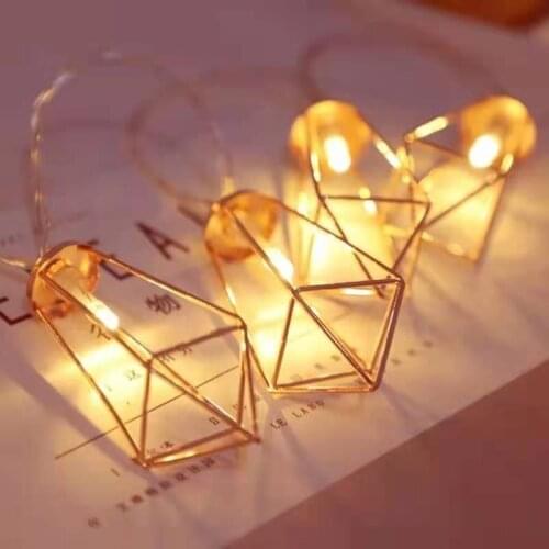 Usb/Battery LED 3M/5M Lron Diamond Fairy String Lights Christmas Wedding Bulb Party Curtain Room Garland for Decoration Outdoor