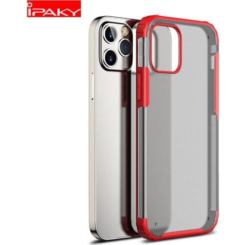 IPAKY for iPhone 12 Case 12 Mini 11 Transparent TPU PC Mixed for iPhone 12 Pro Case Shockproof for iPhone 11 12 Pro Max Case