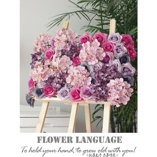 10pcs/lot Artificial silk rose flower wall wedding background lawn/pillar flower home market decoration wedding flower wall