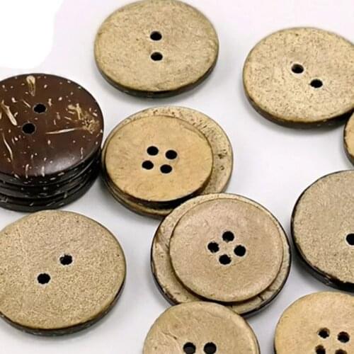 2/4 hole coconut button wooden retro button shirt knot children DIY jacket natural coconut button sewing decoration accessories