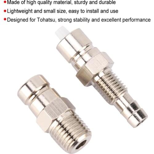 2pcs Boat Marine Outboard Fuel Connector Male 3E0-40270-0 3B2-70260-1 for Tohatsu Stainless Steel conector para motor New
