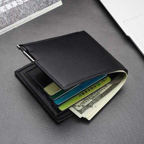 Hot Selling New Mens Short Wallet Iron Edge Korean Youth Mens Horizontal Wallet Trend Card Pack Purse