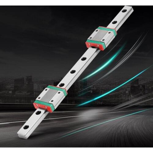 MGN12 Miniature Linear Rail Guide Rail + 2pcs MGN12B Slide Blocks Linear Rail Carriage Set 250mm Length 12mm Width