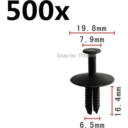 Set of 500PCS 51118174185 For BMW trim air filter clips fasteners Rivet bumper interior exterior 51-11-8-174-185