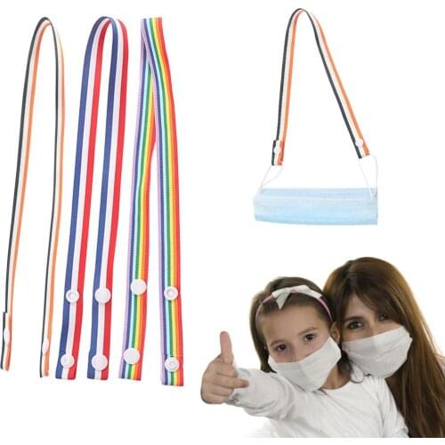Face Cover Lanyard Neck Hanging Belt Mask Lanyard Adjustable Extension Rope Button Convenient Ear Holder Rope On Neck Cordon