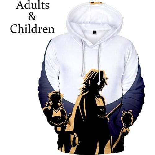 New Ghost Blade popular hip hop boy girl 3D hoodie man woman fashion hooded autumn and winter color Demon Slayer sweatshirt