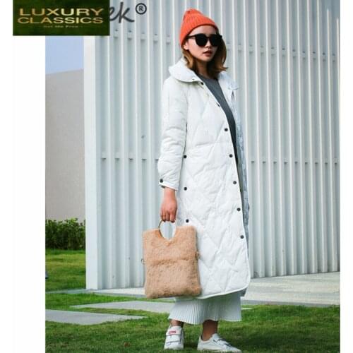 Coat Women Clothes Winter 2021 Korean Casual Warm Long Duck Down Jackets Fashion Womens Down Jacket Casaco Hiver LW1121