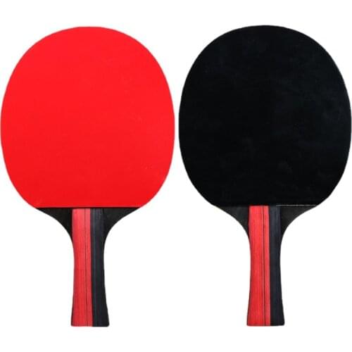 Carbon surface black table tennis racket foreign trade table tennis racket set PPQ two shots three balls hot sale style