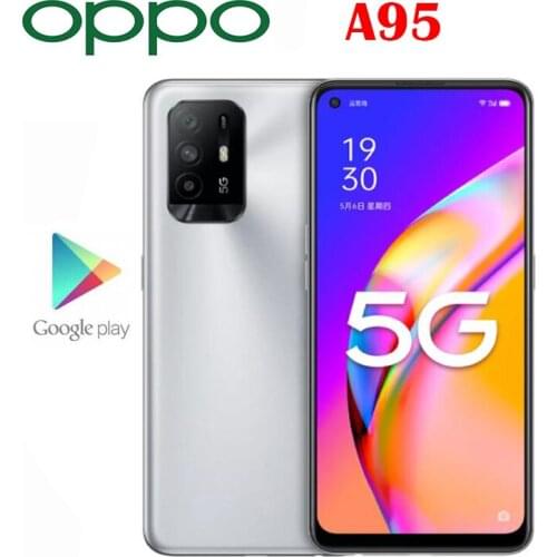 Original New Official OPPO A95 5G Mobile Phone Octa Core 6.43inch 60Hz AMOLED Dimensity 800U 30W Super VOOC 4310mAh 48MP Camera