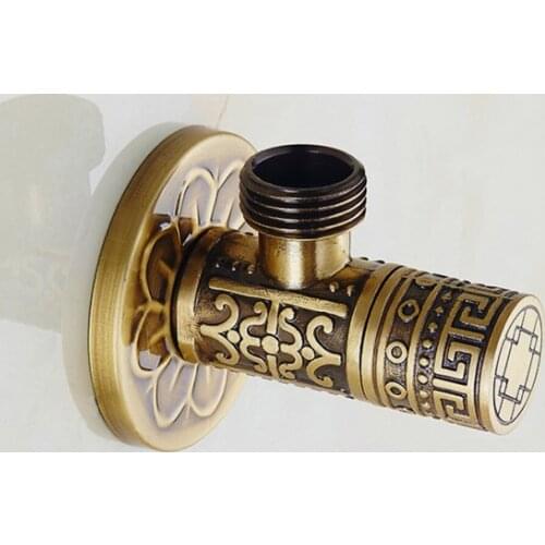 Faucet pure copper triangle valve thickened water heater basin toilet all copper cold and hot water stop valve angle valve antiq