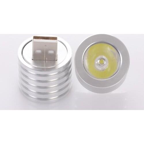 Mini Aluminum 2W USB Led Light Portable Spotlight Round Portable Flashlight For PC Computer Laptop Lamp Emergency Lighting