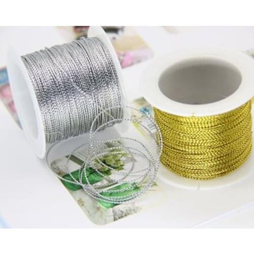 New 1mm 20M Gold Silver Red Cord Thread String Ribbon Rope Tag Line Bracelet Gift wrapping rope DIY Decor Supply