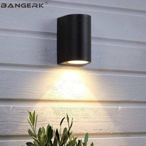 Waterproof Outdoor Wall Lamps 3W LED Porch Lights Antirust Black Modern Wall Sconce Lamp Garden Courtyard Aluminum Lighting