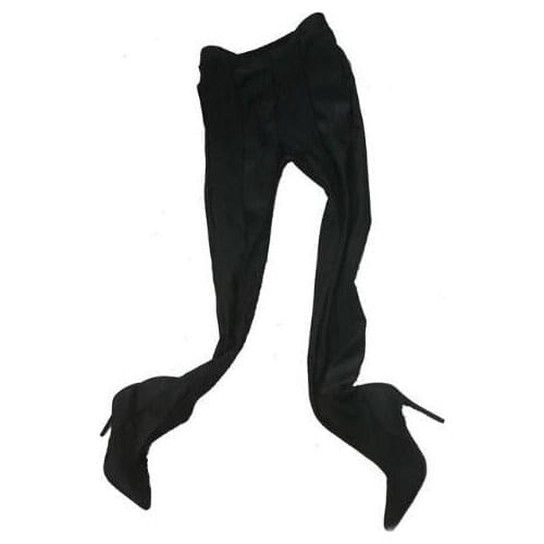 Thigh High Boots For Plus Size Women Strech Fabric Waist Long Trousers Boots Elasticity Boots Female High Heel Over Knee Boots