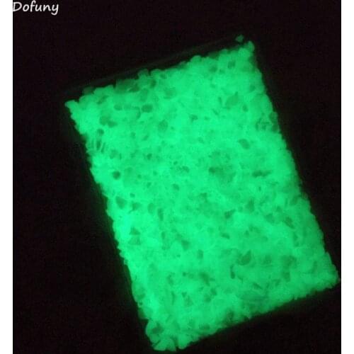 Bright Yellow Green Spall Sand Luminous Gravel Sand Glow at Night for Fishbowl Decoration Material,DIY Nail Art Glow Tips