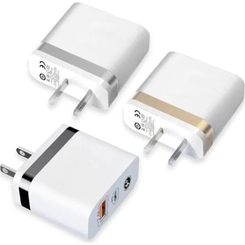200pcs/Lot USB A 18W wall Charger Type C PD 2.4A Fast Charging US Plug Charger adapter for All Phone samsung huawei white