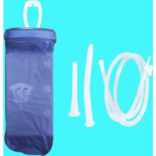 1.6L/2L Non-Toxic Enema Bag Kits Gravity Home Hung Feeding Enema Kits Reusable Anal Enema Vaginal Irrigator Douche for Men Women