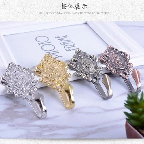 1 Pair Curtain Hanging Hook Rose Sculpture Stainless Steel Burtain Holder Curtain Accessories Decoration Hot Sales CP039#30