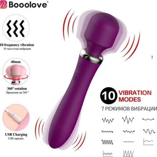 10 Vibration Modes Sex Toy for Woman Powerful AV Wand Massager G Spot Clit Stimulate Female Dildo Erotic Toys For Couples