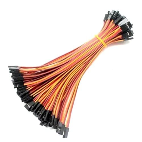 10Pcs 5cm Male to Male 3P 30 Core Filaments DuPont Wire Extension Leads For Airplane Model Serve Motor Brown-Red-Orange