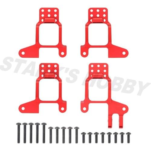 4PCS Metal Aluminum Front Rear Shock Towers Mount for 1/10 RC Crawler Traxxas TRX-4 TRX4 8216 Upgrade Parts