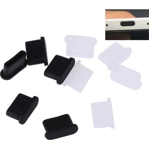 5pcs Dustproof Cover Cap Jack Charger Plug USB Type-C Port Anti-dust Plug For Mobile Phone
