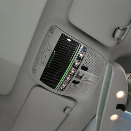 Car Carbon Fiber Front Reading Light Panel Sunglasses Box Cover Decor Trim For Mercedes Benz C Class W205 C180 C200 C300 GLC260