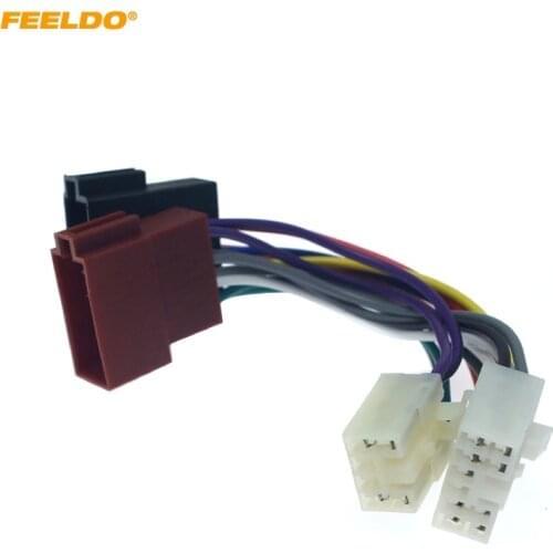 FEELDO Car Stereo Conversion Plug Wiring Harness Adapter For Toyota Lexus Daihatsu To ISO CD Radio Original Head Units Cable
