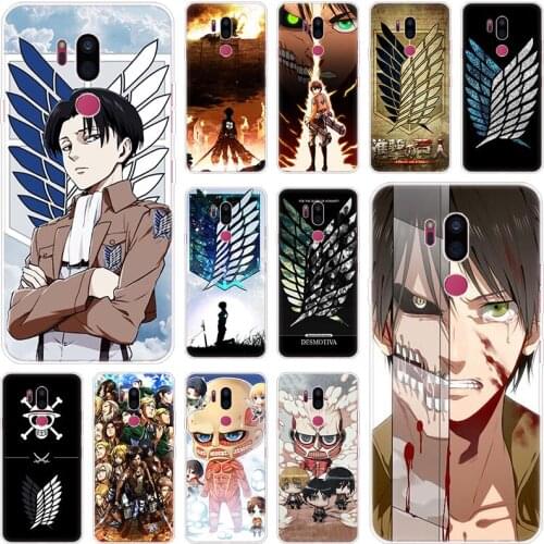 Anime attack on Titan Case For LG G5 G6 Mini G7 G8 G8S V20 V30 V40 V50 ThinQ Q6 Q7 Q8 Q9 Q60 W10 W30 Aristo 2 X Power 2 3 Cover