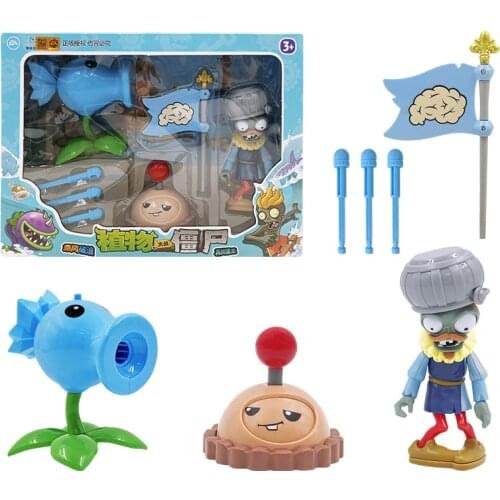 3pcs/lot Plants vs Zombies Action Figure Toys PVZ Zombies Snow Pea Potato Mine Ejection Game Toy Gift for Kids No Box