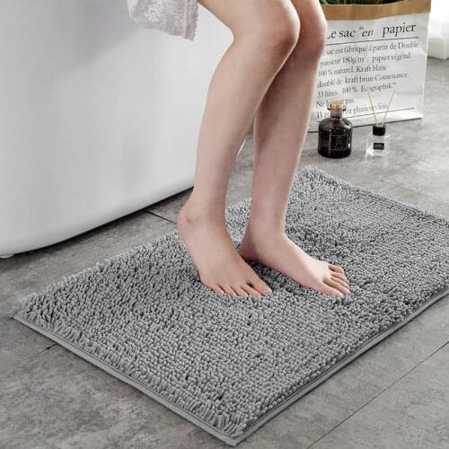 2PCS Bath Mats Thick Non-slip Floor Carpet Set Soft Super Water Absorption Toilet Carpet Flannel Rug Bathroom Kitchen Carpet