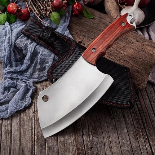 Stainless Steel Chefs Kitchen Knife Knife Kitchen Kitchen Knife Wooden Handle Cleaver Kitchen Cooking Knife Sharp Blade